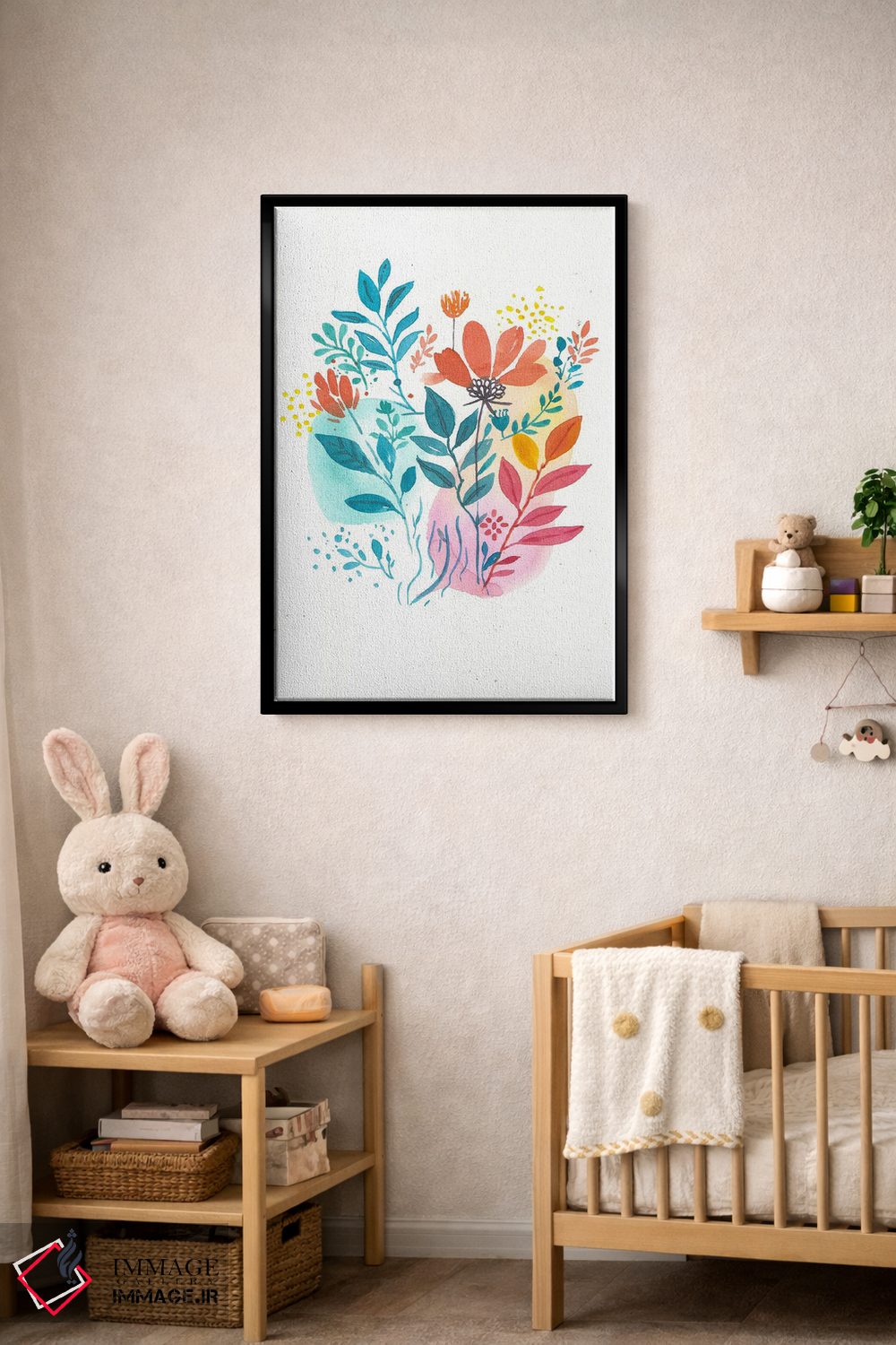 تابلو دکوراتیو گل های ساده اثر اف ان کی دیزاینز - D3B