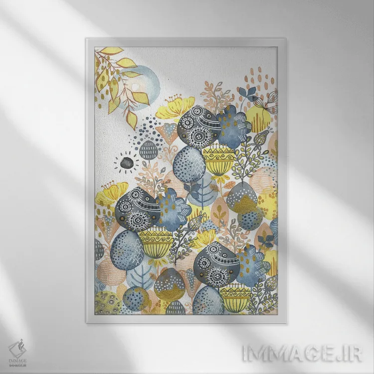 تابلو دکوراتیو بعدازظهر اثر اف ان کی دیزاینز - نمای قابدار سفید