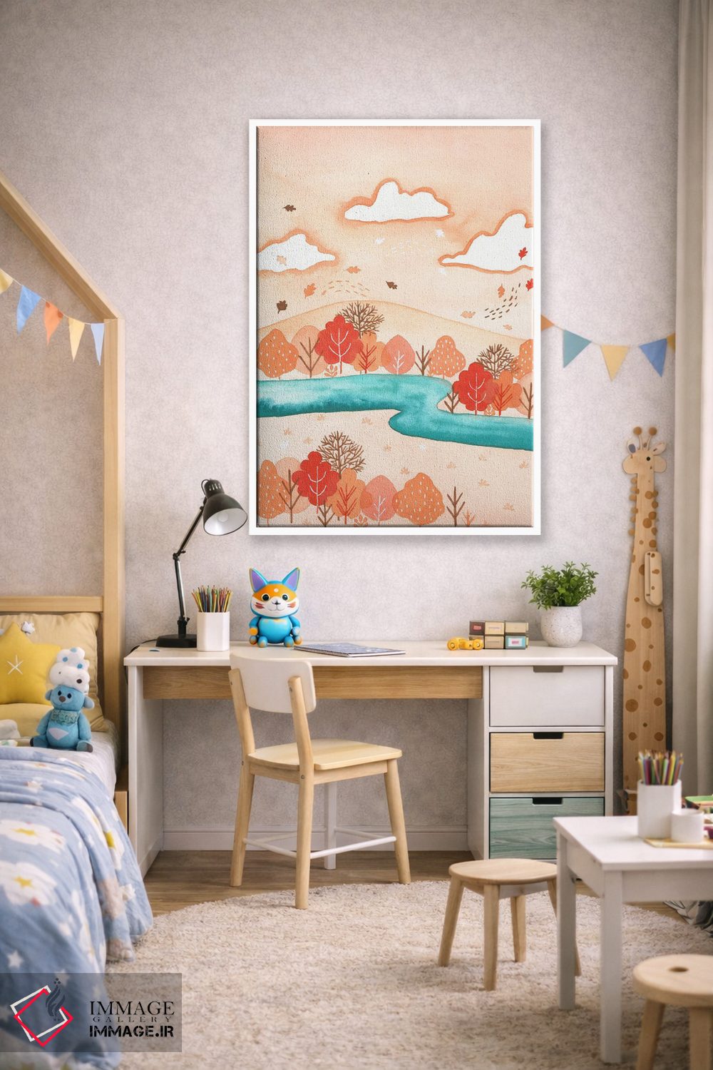 تابلو دکوراتیو نسیم پاییزی اثر اف ان کی دیزاینز - D1W