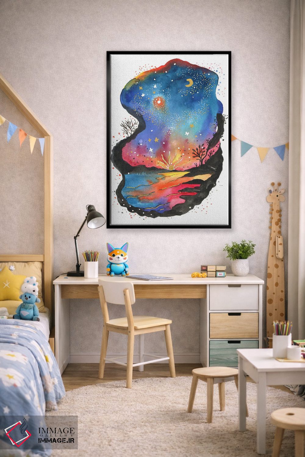 تابلو دکوراتیو بهشت غروب اثر اف ان کی دیزاینز - D2B