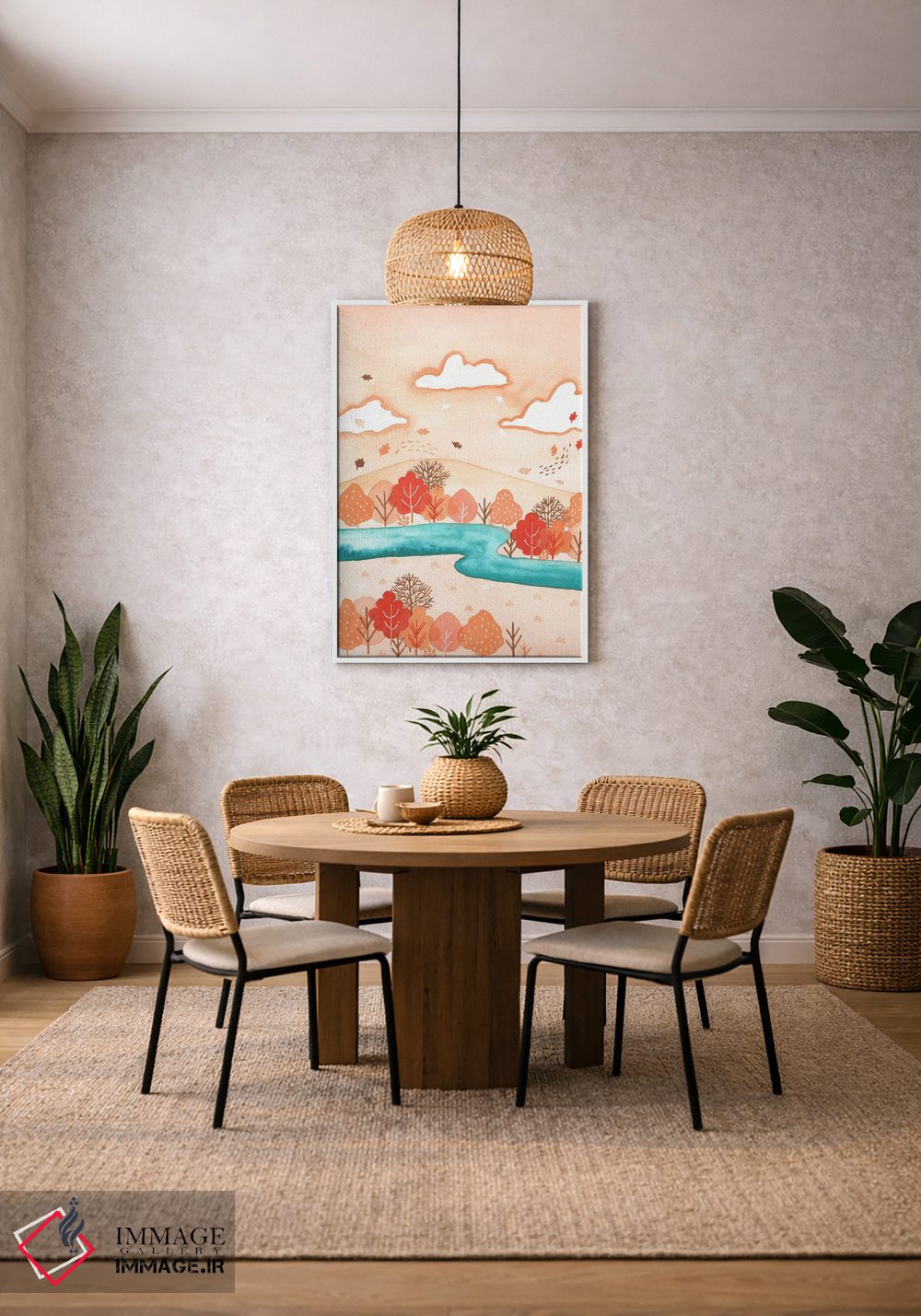 تابلو دکوراتیو نسیم پاییزی اثر اف ان کی دیزاینز - D4W