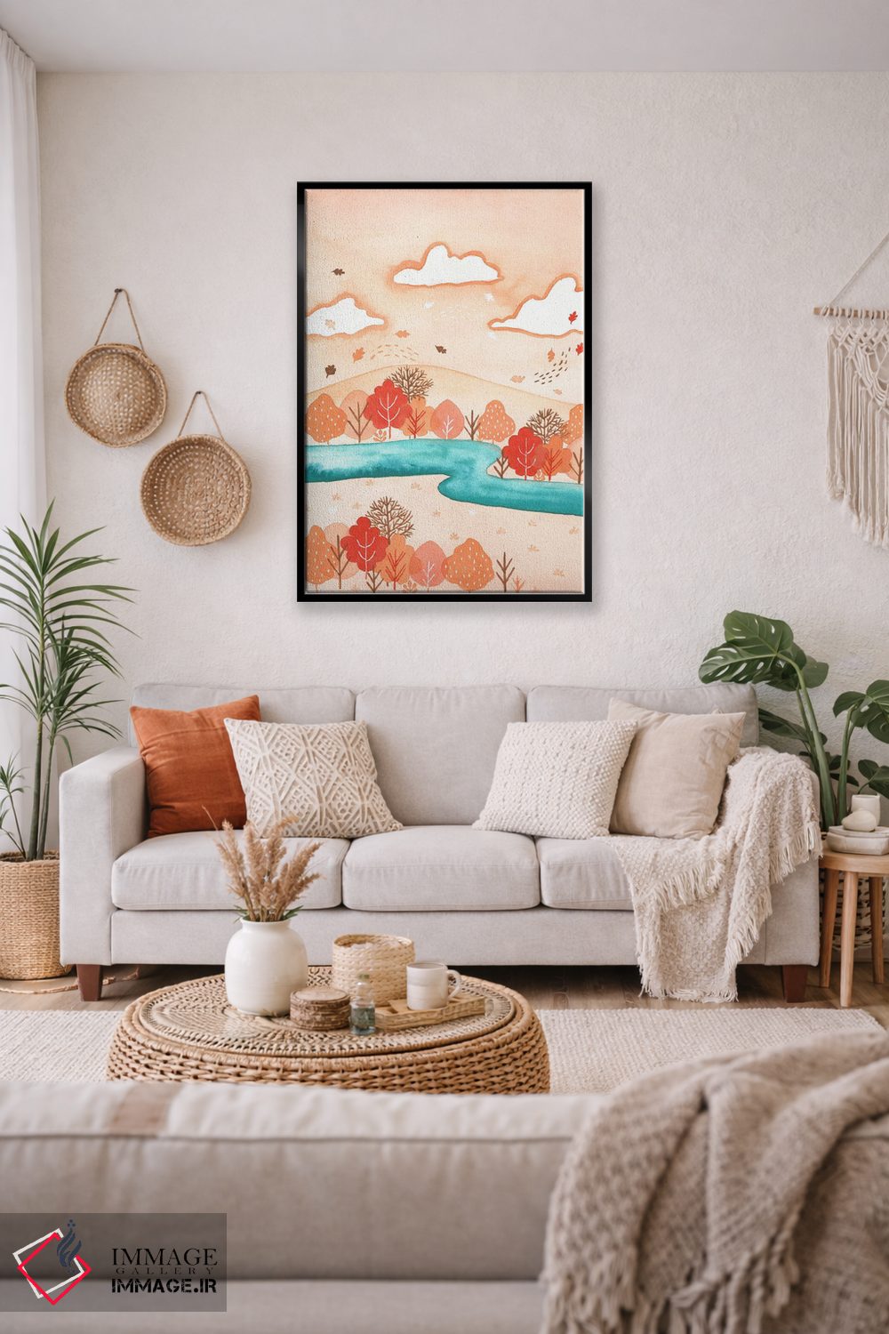 تابلو دکوراتیو نسیم پاییزی اثر اف ان کی دیزاینز - D5B