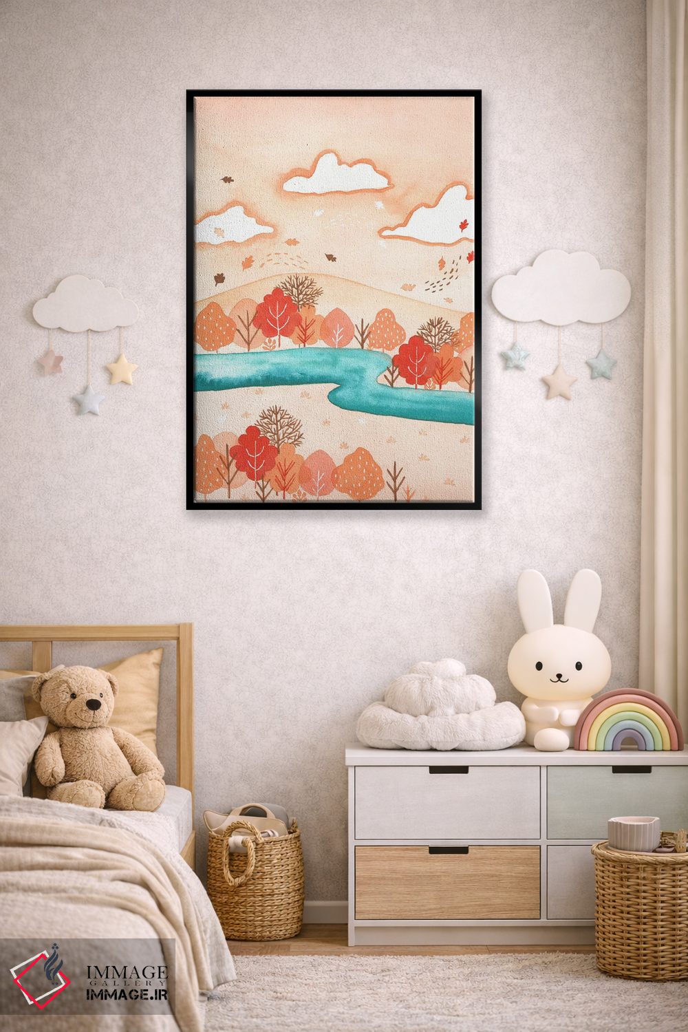 تابلو دکوراتیو نسیم پاییزی اثر اف ان کی دیزاینز - D6B