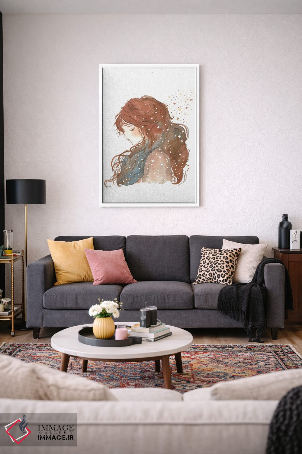 تابلو دکوراتیو دختر درخشان اثر اف ان کی دیزاینز - D2W
