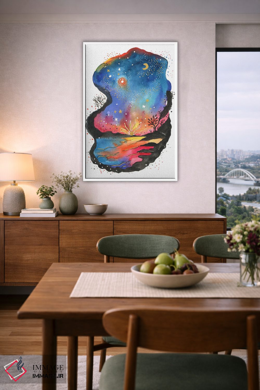 تابلو دکوراتیو بهشت غروب اثر اف ان کی دیزاینز - D6W