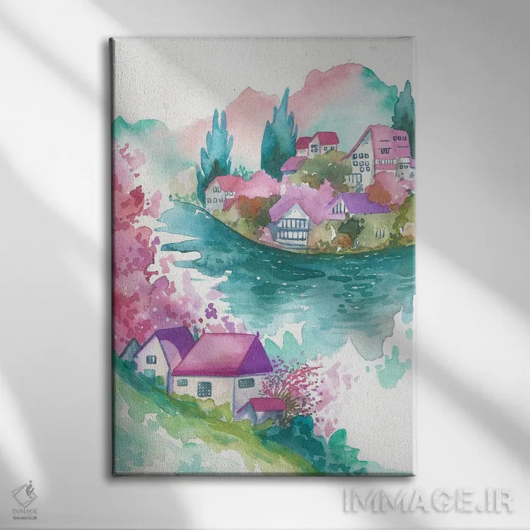 تابلو دکوراتیو زندگی زیبا اثر اف ان کی دیزاینز - نمای روبهرو روی دیوار