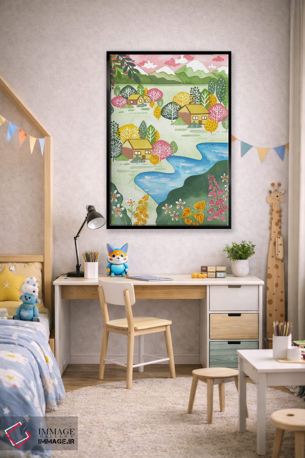 تابلو دکوراتیو کوه های بهاری اثر اف ان کی دیزاینز - D2B