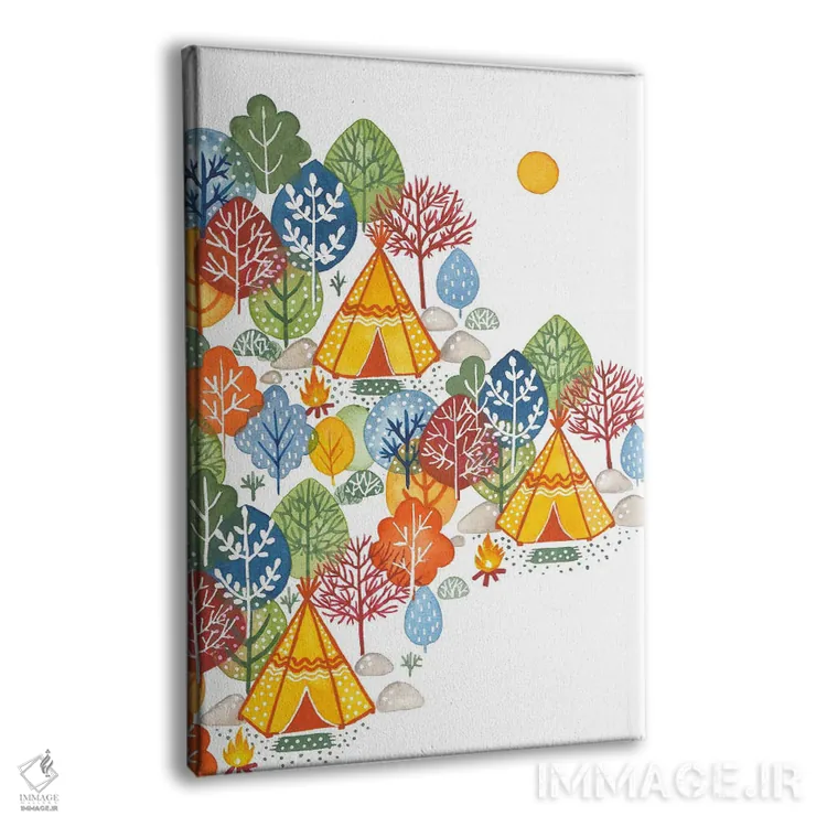 تابلو دکوراتیو اردوگاه تابستانی اثر اف ان کی دیزاینز - نمای پرسپکتیو محصول