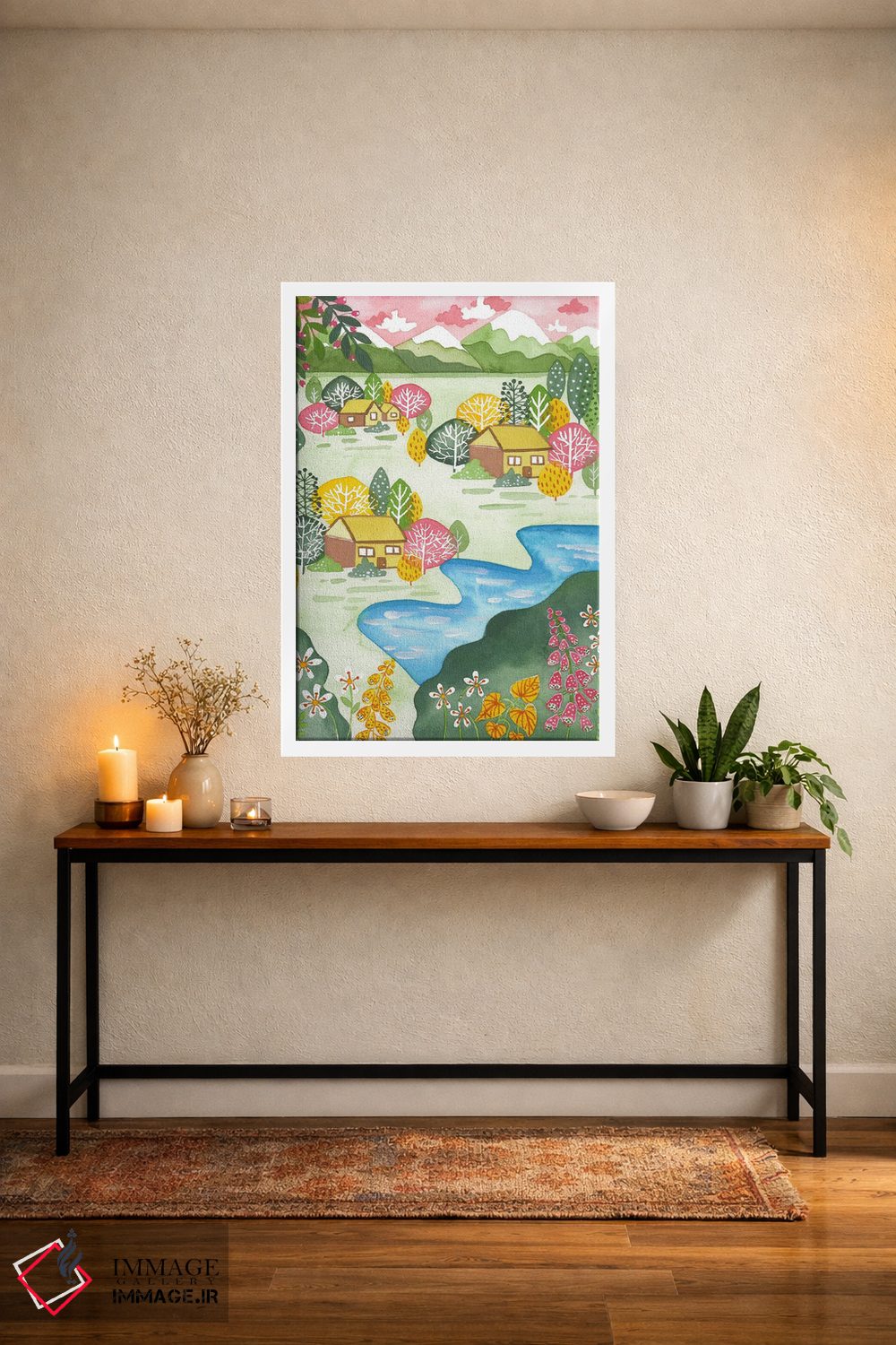 تابلو دکوراتیو کوه های بهاری اثر اف ان کی دیزاینز - D3W