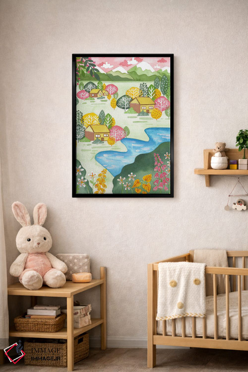 تابلو دکوراتیو کوه های بهاری اثر اف ان کی دیزاینز - D4B