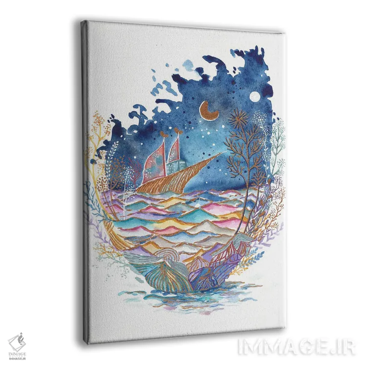 تابلو دکوراتیو قایقرانی اثر اف ان کی دیزاینز - نمای پرسپکتیو محصول