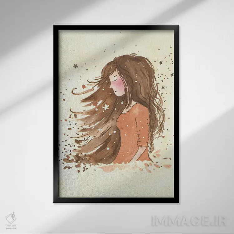 تابلو دکوراتیو آرزو کردن هنگام دیدن ستاره اثر اف ان کی دیزاینز - نمای قابدار مشکی