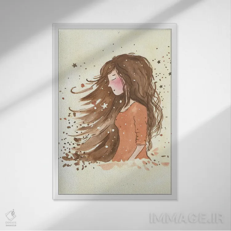 تابلو دکوراتیو آرزو کردن هنگام دیدن ستاره اثر اف ان کی دیزاینز - نمای قابدار سفید