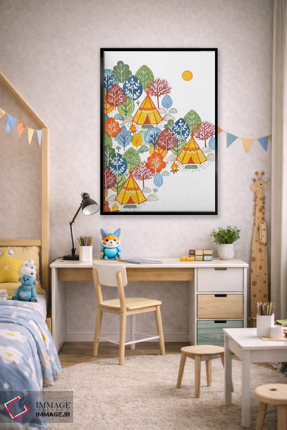 تابلو دکوراتیو اردوگاه تابستانی اثر اف ان کی دیزاینز - D2B