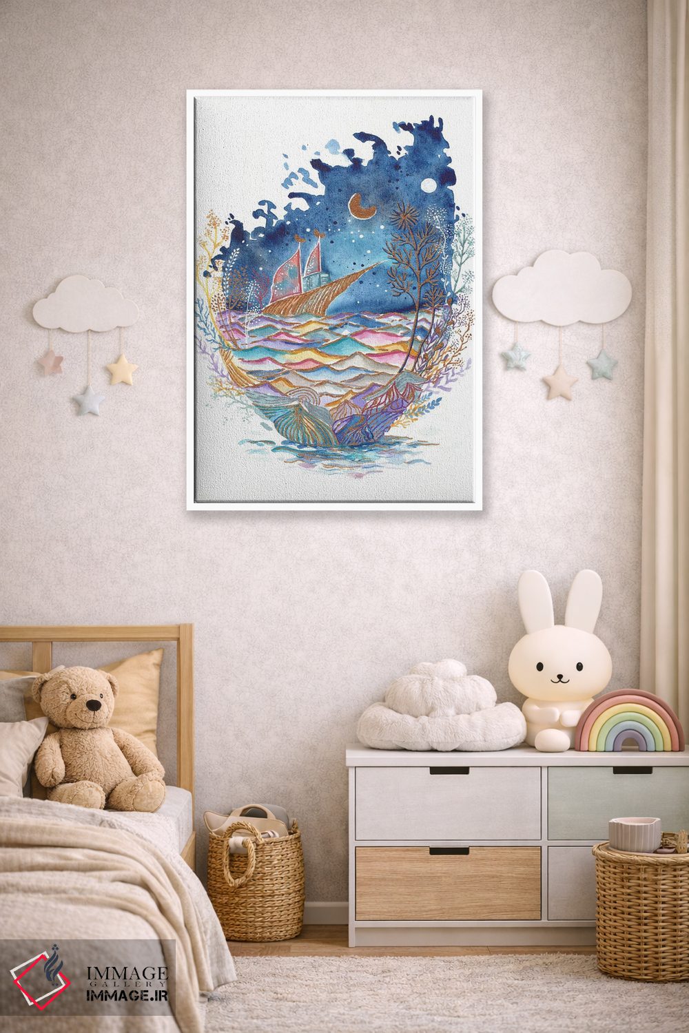 تابلو دکوراتیو قایقرانی اثر اف ان کی دیزاینز - D4W