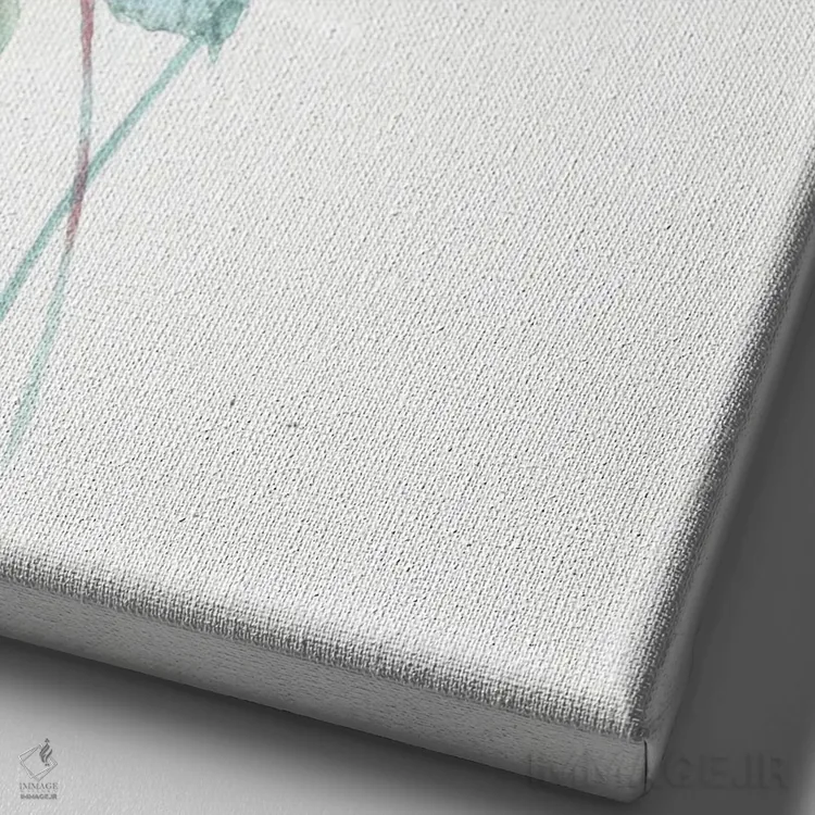 تابلو دکوراتیو هورتانسیا بنفش اثر اف ان کی دیزاینز - نمای نزدیک بافت بوم