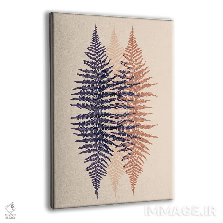 تابلو مینیمال طرح سرخس در غروب دیرهنگام اثر آلیسون فنل - نمای پرسپکتیو محصول