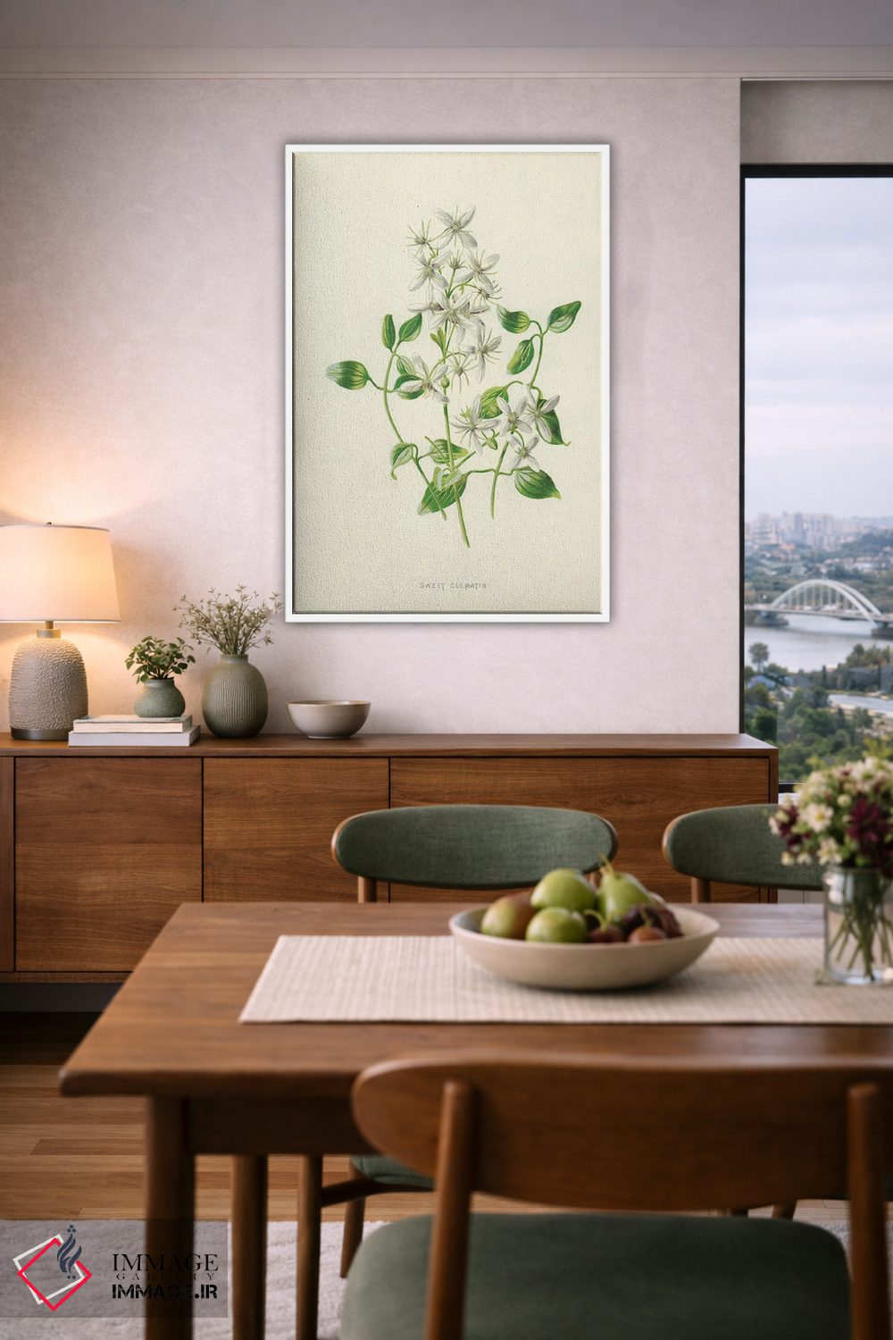 تابلو کلاسیک کلماتیس شیرین اثر فردریک ادوارد هولم - D6W