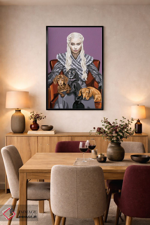 تابلو دکوراتیو مادر سگ های داشهوند اثر کریستین فاردی - D5B