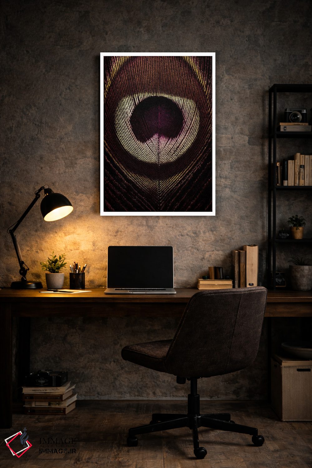 تابلو دکوراتیو پر طاووس برنزی اثر آلیسون فنل - D4W