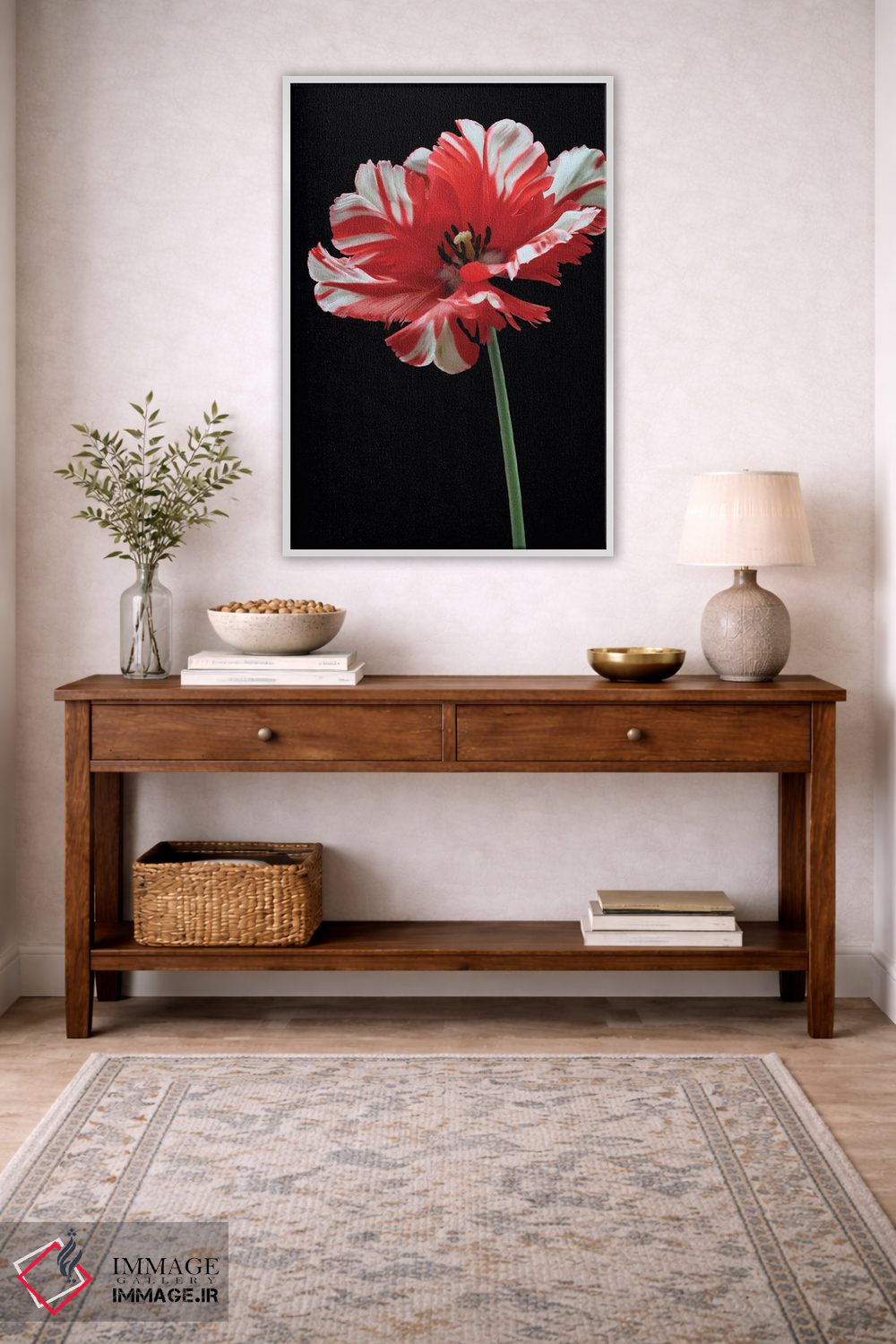 تابلو دکوراتیو لاله طوطی اثر آلیسون فنل - D2W