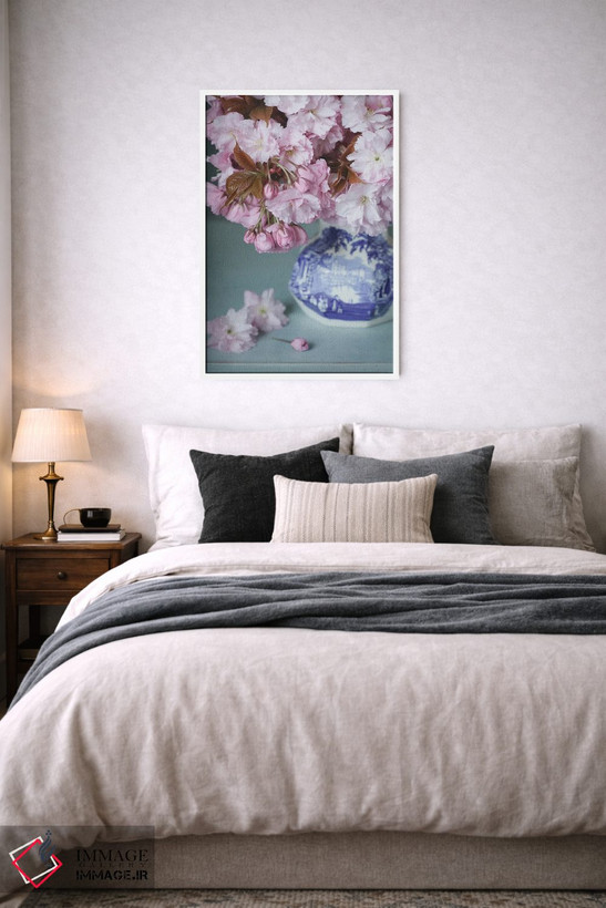 تابلو دکوراتیو طبیعت بی جان شکوفه گیلاس اثر آلیسون فنل - D6W