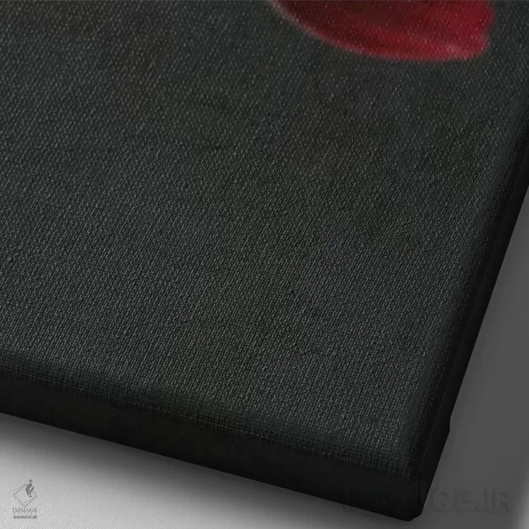 تابلو دکوراتیو گل شکلاتی کاسموس یکم اثر آلیسون فنل - نمای نزدیک بافت بوم