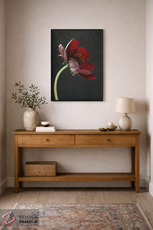 تابلو دکوراتیو گل شکلاتی کاسموس یکم اثر آلیسون فنل - D2B