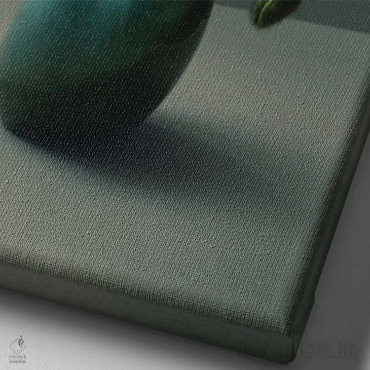 تابلو دکوراتیو طبیعت بی جان خشخاش ایسلندی اثر آلیسون فنل - نمای نزدیک بافت بوم