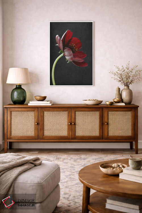 تابلو دکوراتیو گل شکلاتی کاسموس یکم اثر آلیسون فنل - D4W