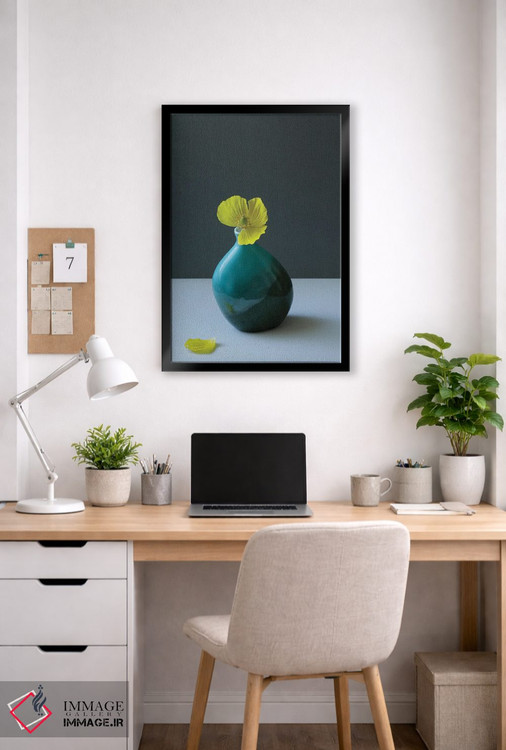 تابلو دکوراتیو طبیعت بی جان خشخاش زرد ولزی اثر آلیسون فنل - D5B