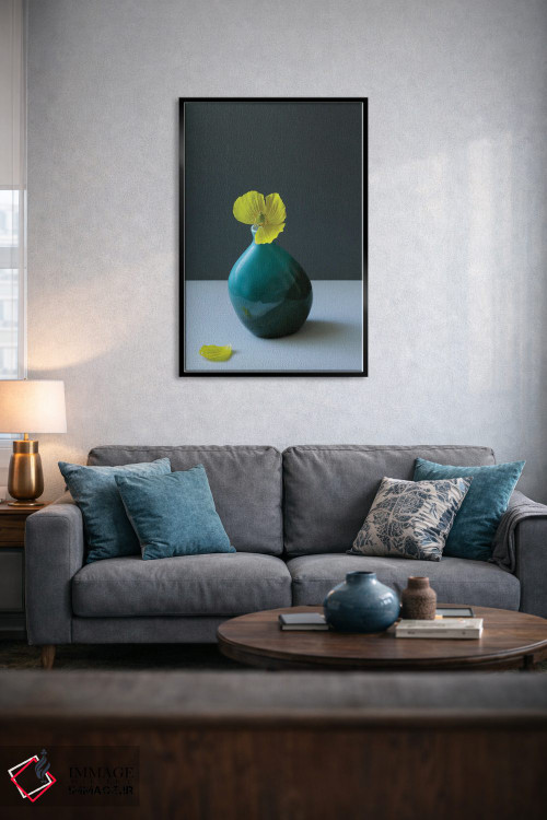 تابلو دکوراتیو طبیعت بی جان خشخاش زرد ولزی اثر آلیسون فنل - D6B