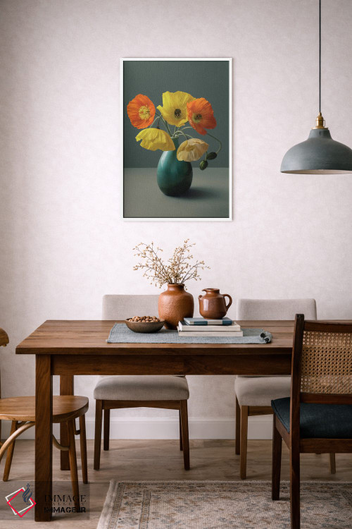 تابلو دکوراتیو طبیعت بی جان خشخاش ایسلندی اثر آلیسون فنل - D6W