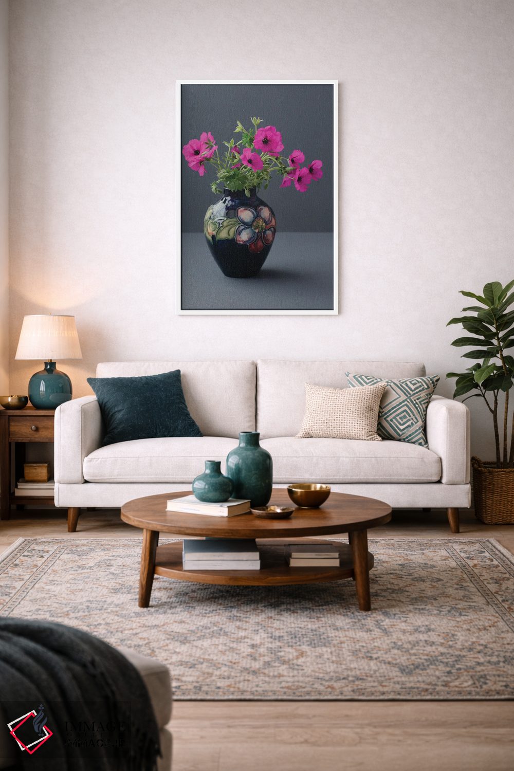 تابلو دکوراتیو طبیعت بی جان شمعدانی وحشی اثر آلیسون فنل - D2W