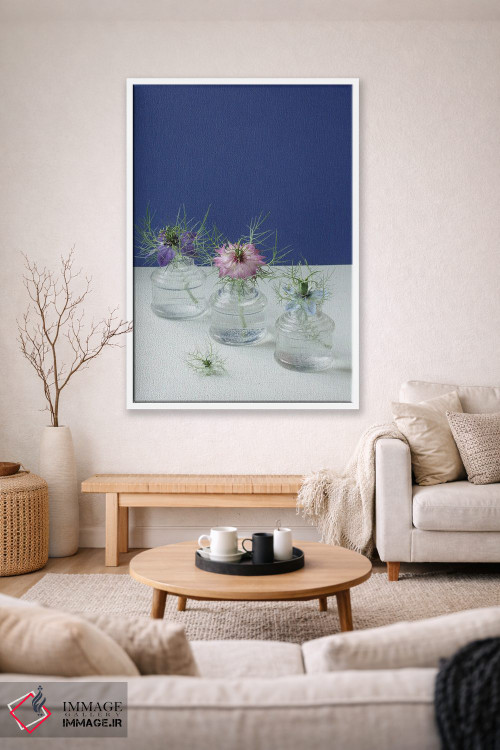 تابلو دکوراتیو طبیعت بی جان گل های نایجلا اثر آلیسون فنل - D1W