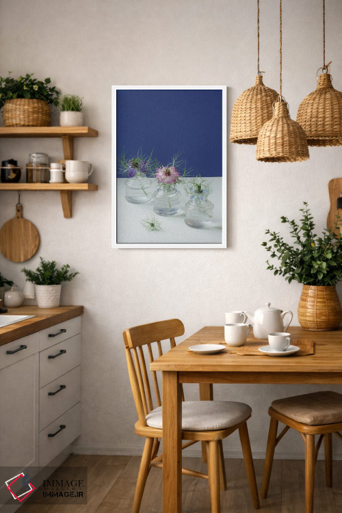 تابلو دکوراتیو طبیعت بی جان گل های نایجلا اثر آلیسون فنل - D2W