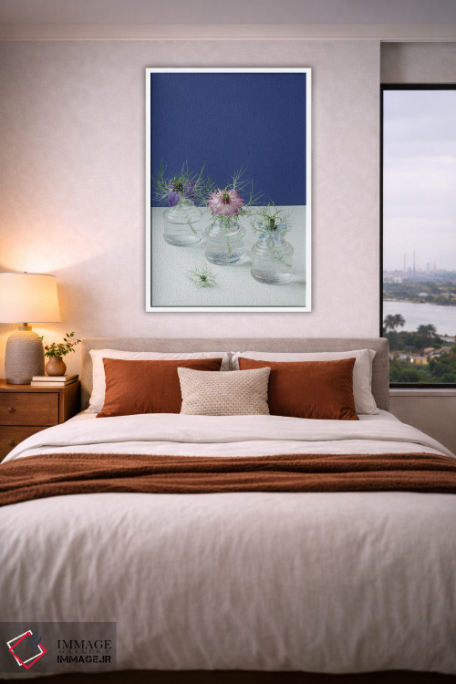 تابلو دکوراتیو طبیعت بی جان گل های نایجلا اثر آلیسون فنل - D3W