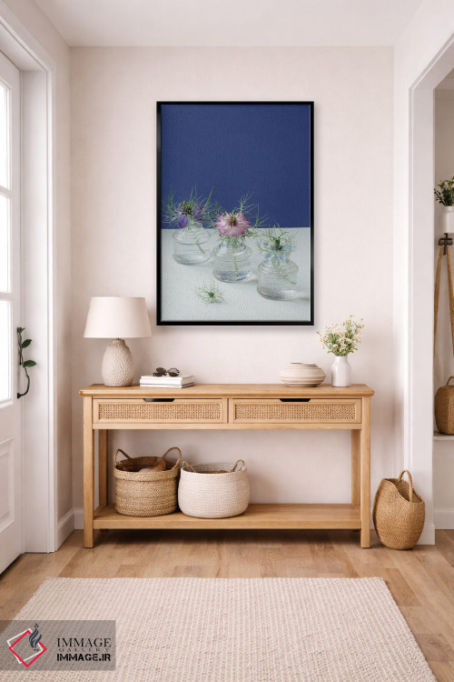 تابلو دکوراتیو طبیعت بی جان گل های نایجلا اثر آلیسون فنل - D6B