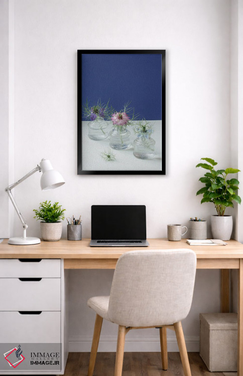 تابلو دکوراتیو طبیعت بی جان گل های نایجلا اثر آلیسون فنل - D4B