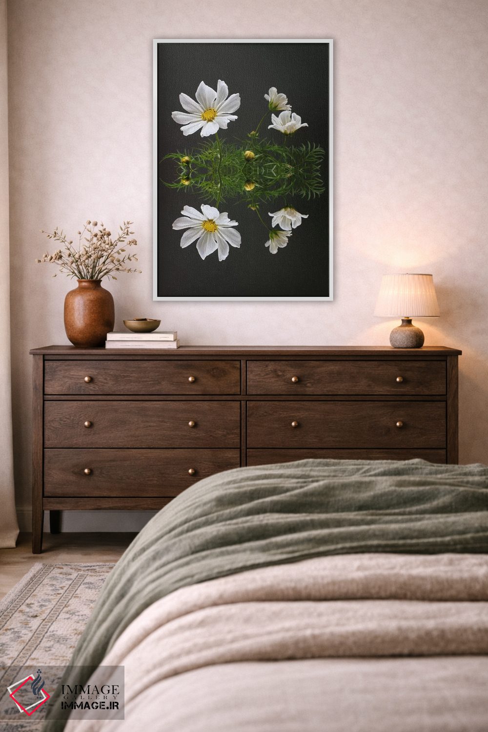 تابلو دکوراتیو بازتاب گل کیهان اثر آلیسون فنل - D4W