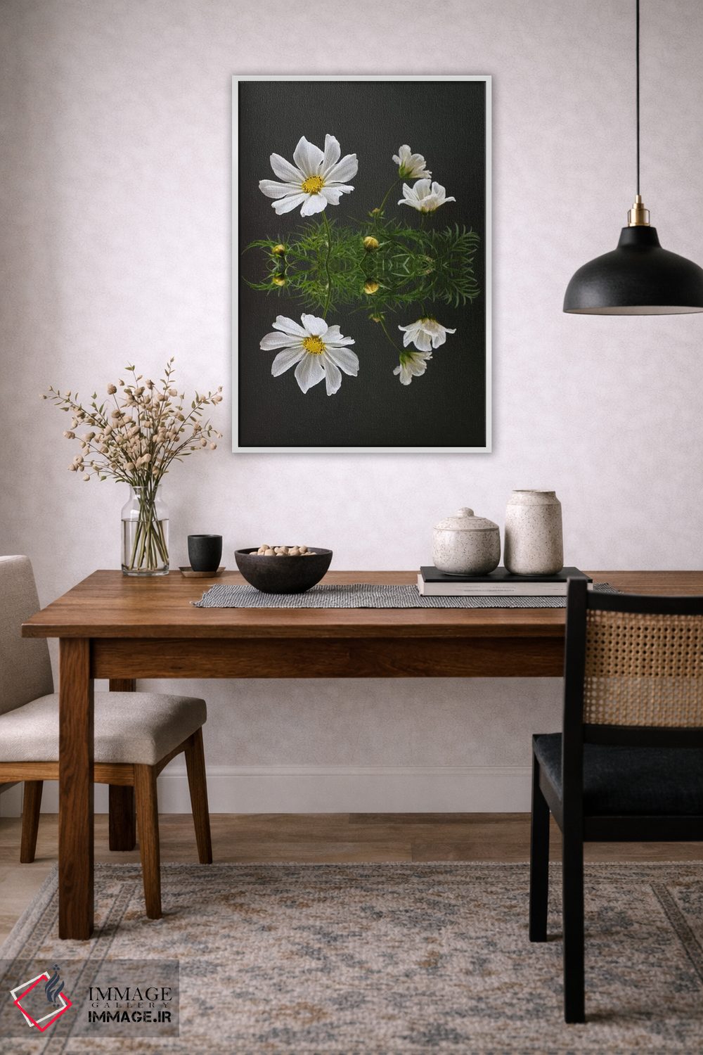 تابلو دکوراتیو بازتاب گل کیهان اثر آلیسون فنل - D3W