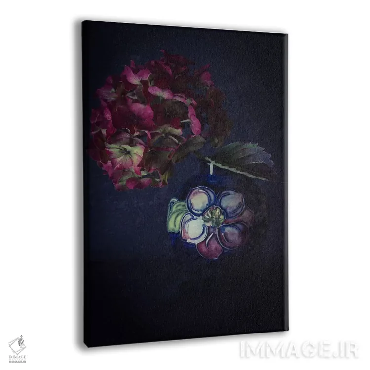 تابلو دکوراتیو ادریسی و گلدان مورکرافت اثر آلیسون فنل - نمای پرسپکتیو محصول