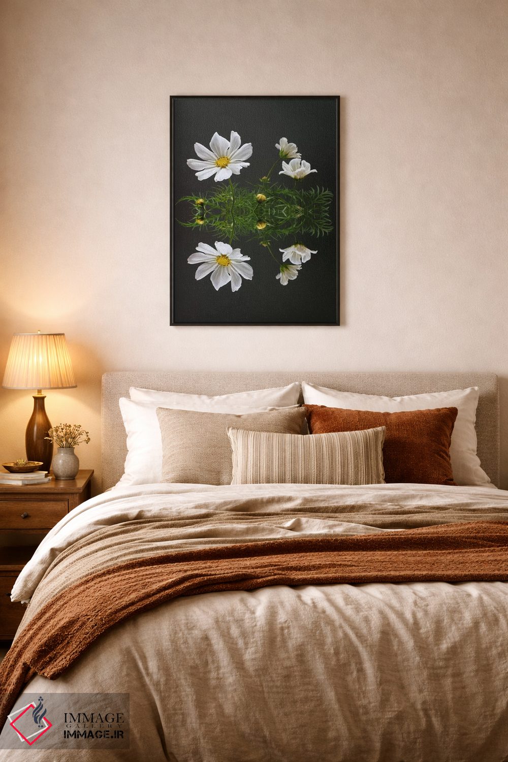 تابلو دکوراتیو بازتاب گل کیهان اثر آلیسون فنل - D6B