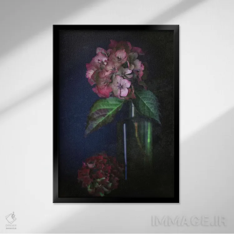 تابلو دکوراتیو ادریسی پاییزی اثر آلیسون فنل - نمای قابدار مشکی