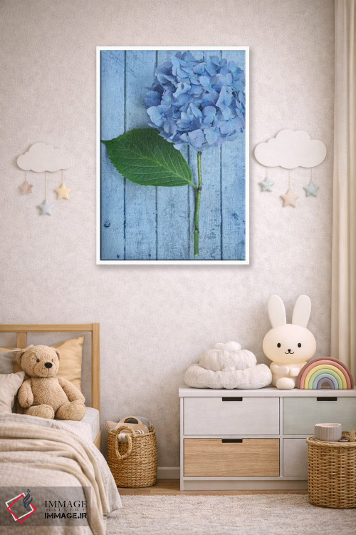 تابلو دکوراتیو ادریسی آبی پودری اثر آلیسون فنل - D3W