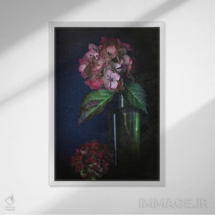 تابلو دکوراتیو ادریسی پاییزی اثر آلیسون فنل - نمای قابدار سفید