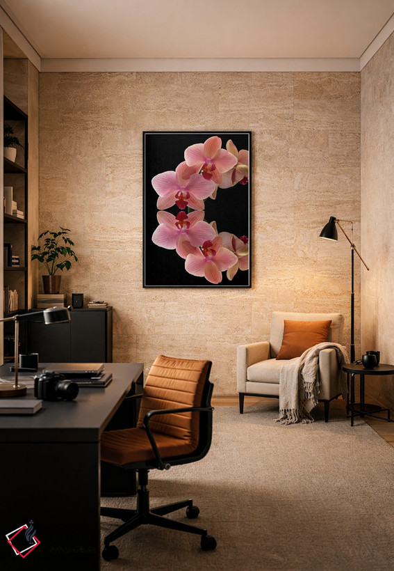 تابلو دکوراتیو طاق گل های ارکیده اثر آلیسون فنل - D6B