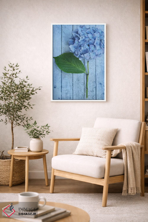 تابلو دکوراتیو ادریسی آبی پودری اثر آلیسون فنل - D6W