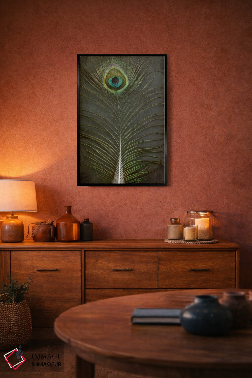 تابلو دکوراتیو پر طاووس ۲ اثر آلیسون فنل - D5B