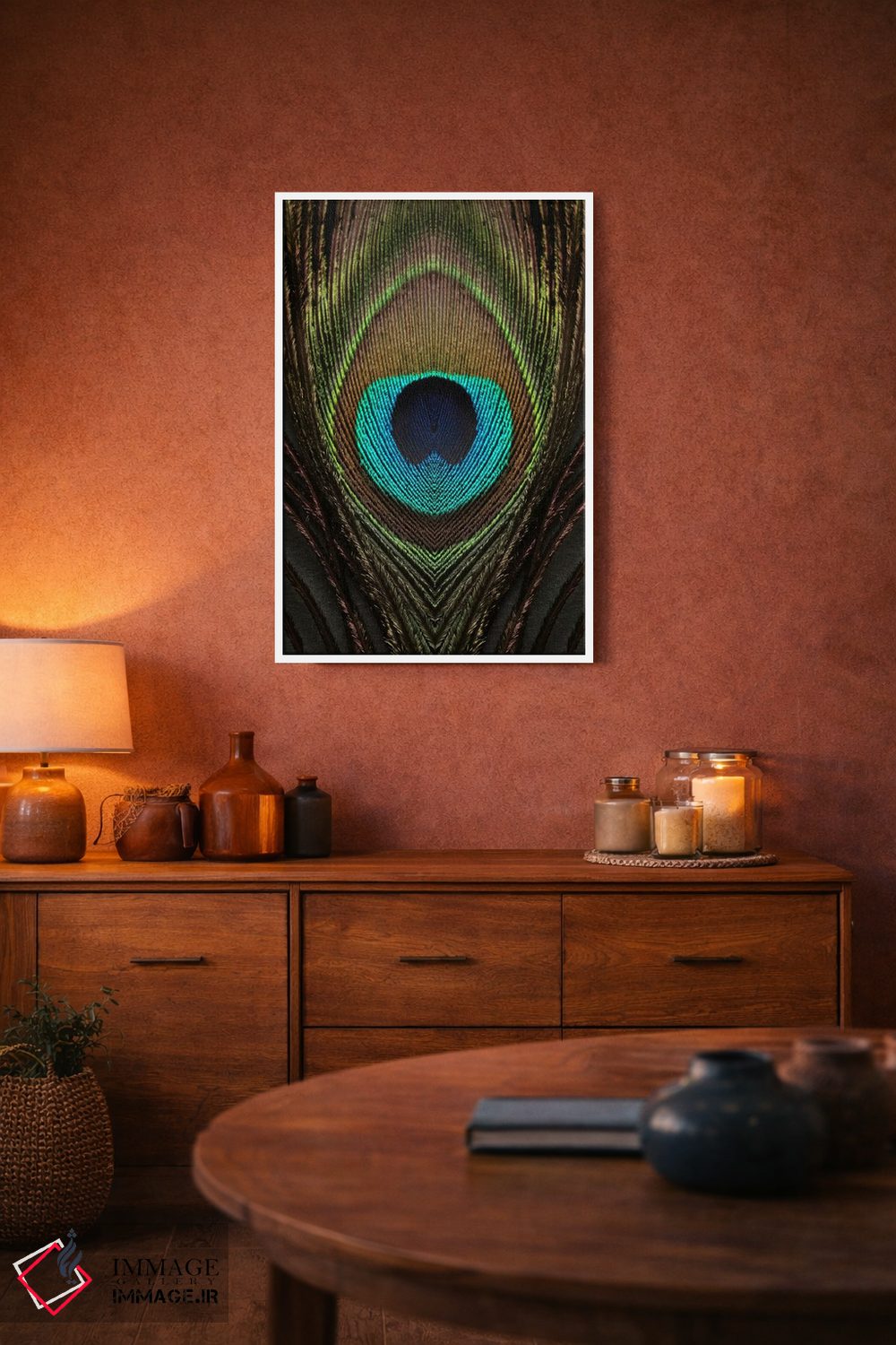 تابلو دکوراتیو تقارن پر طاووس ۱ اثر آلیسون فنل - D3W